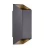 Nordlux Nico Wandlamp Aluminium Zwart Up & Down | IP54 - Geschikt voor 2x GU10